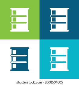 Contenedor de barras Plano cuatro colores conjunto de iconos mínimo