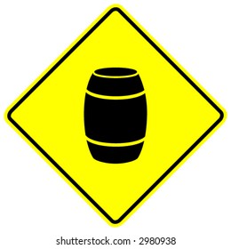 barrel container sign