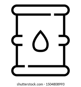 Barrel Crude Oil Drum Design Vector Icon