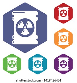 Barrel danger icon. Simple illustration of barrel danger vector icon for web