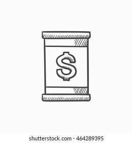 Barrel and dollar symbol