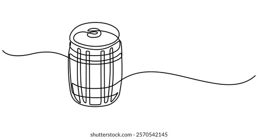 barrel drink vintage object one line art design vector, continuous single drawn line art doodle wooden oak beer barrel, alcohol beverage wooden barrel faucet  line art, Old cask one line continuous.