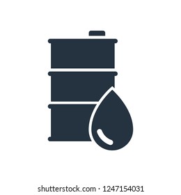 barrel, drop isolated icon on white background, oil industry