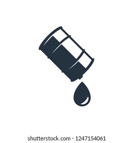 barrel, drop isolated icon on white background, oil industry