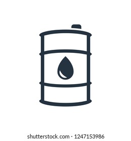barrel, drop isolated line icon on white background, oil industry