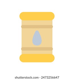 Diseño plano del icono del tambor del barril