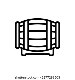Illustration des Barrel Flat Icon Logos Mittelalterliches Symbol. Geeignet für Webdesign, Logo, App.