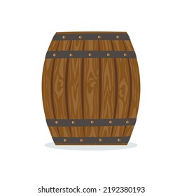 Barril. Estilo plano. Ilustración del vector 