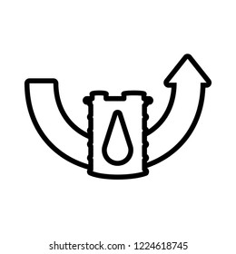 barrel of gasoline with arrow up