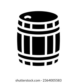 barrel glyph icon illustration vector graphic. Simple element illustration vector graphic, suitable for app, websites, and presentations isolated on white background