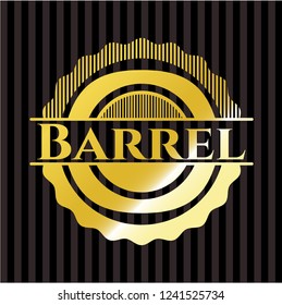 Barrel gold badge