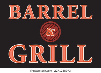 barrel and grill logo vector illustration