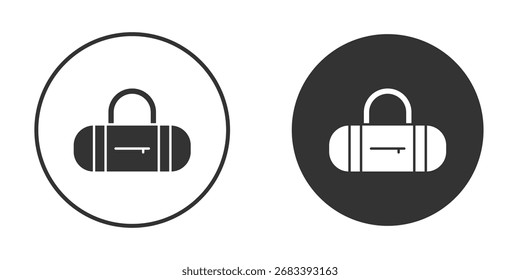 Barrel handbag icon, symbol, Vector pictogram. Simple element illustration.