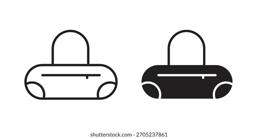 Barrel handbag icon for web design, mobile apps