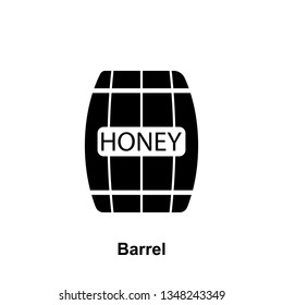 barrel with honey icon. Element of beekeeping icon. Premium quality graphic design icon. Signs and symbols collection icon for websites, web design, mobile app