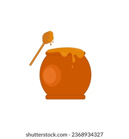 barrel of honey on a white background.vector illustration of honey