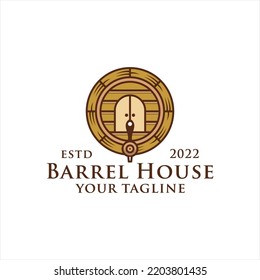 Barrel House logo with Barrel design concept.