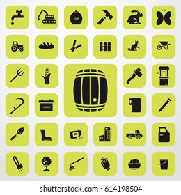 barrel icon. agriculture set. vector sign symbol on white background
