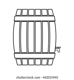 Barrel icon. Beer beverage. vector graphic