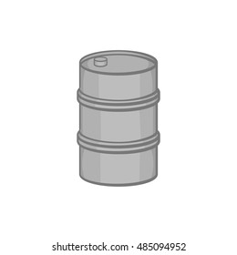 Barrel icon in black monochrome style on a white background vector illustration