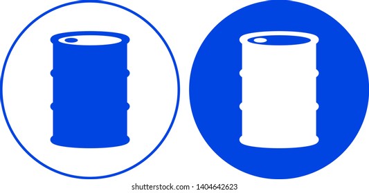 Barrel icon in circle. Vector illustration