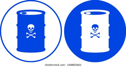 Barrel icon in circle. Vector illustration