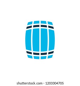 Barrel icon colored symbol. Premium quality isolated container element in trendy style.