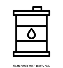 diseño de icono de barril. contorno vectorial de icono de barril de petróleo