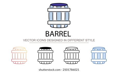 Fass-Symbol-Design mit weißem Hintergrund - Stockgrafik