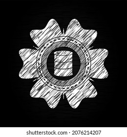 barrel icon drawn with chalkboard texture. 