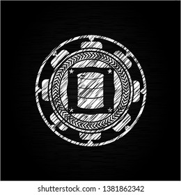 barrel icon drawn on a chalkboard