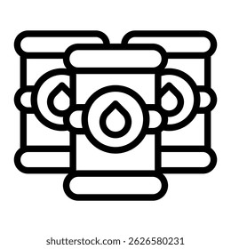 Elemento del icono del barril para el diseño