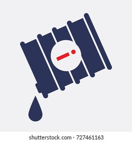 Barrel Icon. Flat Isolated Vector Silhouette Graphic Sign