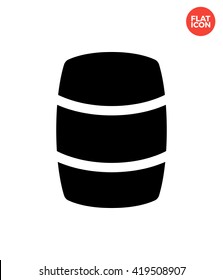 Barrel Icon Flat Style Isolated Vector Illustration