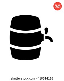 Barrel Icon Flat Style Isolated Vector Illustration