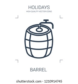 barrel icon. high quality line barrel icon on white background. from holidays collection flat trendy vector barrel symbol. use for web and mobile