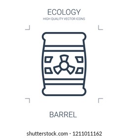 barrel icon. high quality line barrel icon on white background. from ecology collection flat trendy vector barrel symbol. use for web and mobile