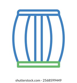 Barrel icon illustration. Concept of storage, containment, and capacity.