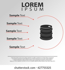 barrel icon. barrel infographics template
