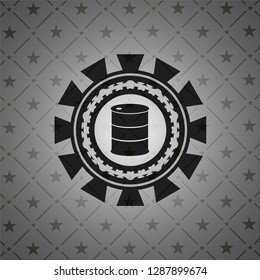 barrel icon inside black badge