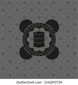 barrel icon inside black emblem. Vintage.