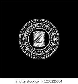 barrel icon inside chalk emblem