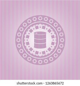 barrel icon inside pink icon or emblem