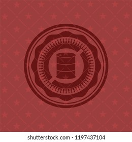 barrel icon inside red icon or emblem