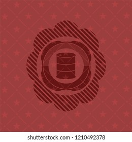 barrel icon inside red icon or emblem