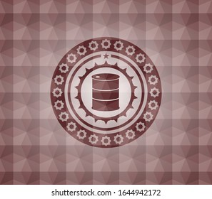 icono del cañón dentro de la placa geométrica roja. Sin inconvenientes.