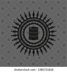 barrel icon inside retro style black emblem