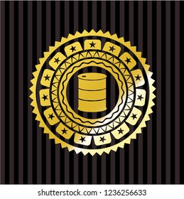 barrel icon inside shiny emblem
