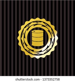 barrel icon inside shiny emblem
