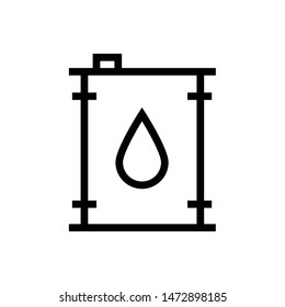 Barrel icon isolated on white background.